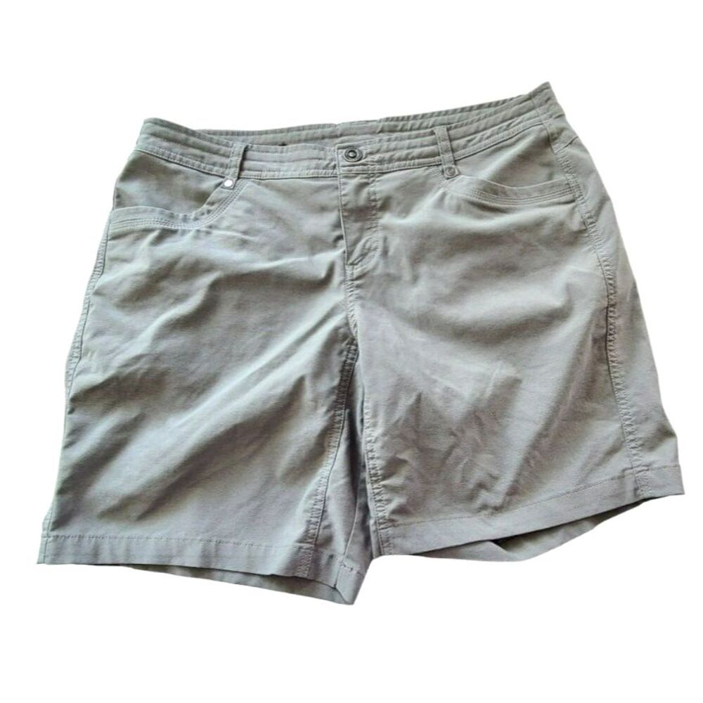 Kuhl Womens Gray Hiking Utility Shorts Size 12 Outdoor Trekking Cargo Pockets